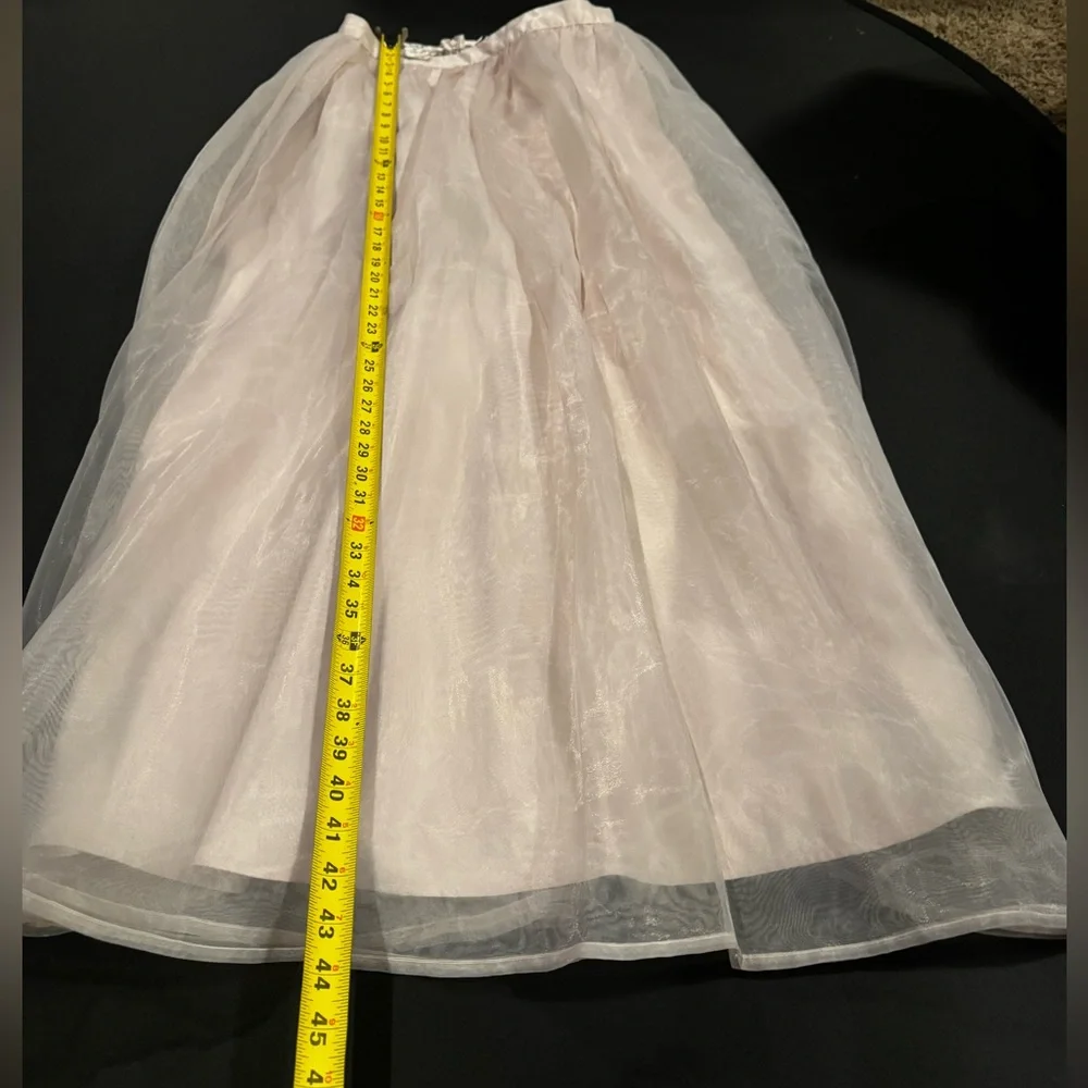 LC Lauren Conrad Runway Blush Tulle Midi Skirt 12 NWT Romantic - Picture 3 of 7